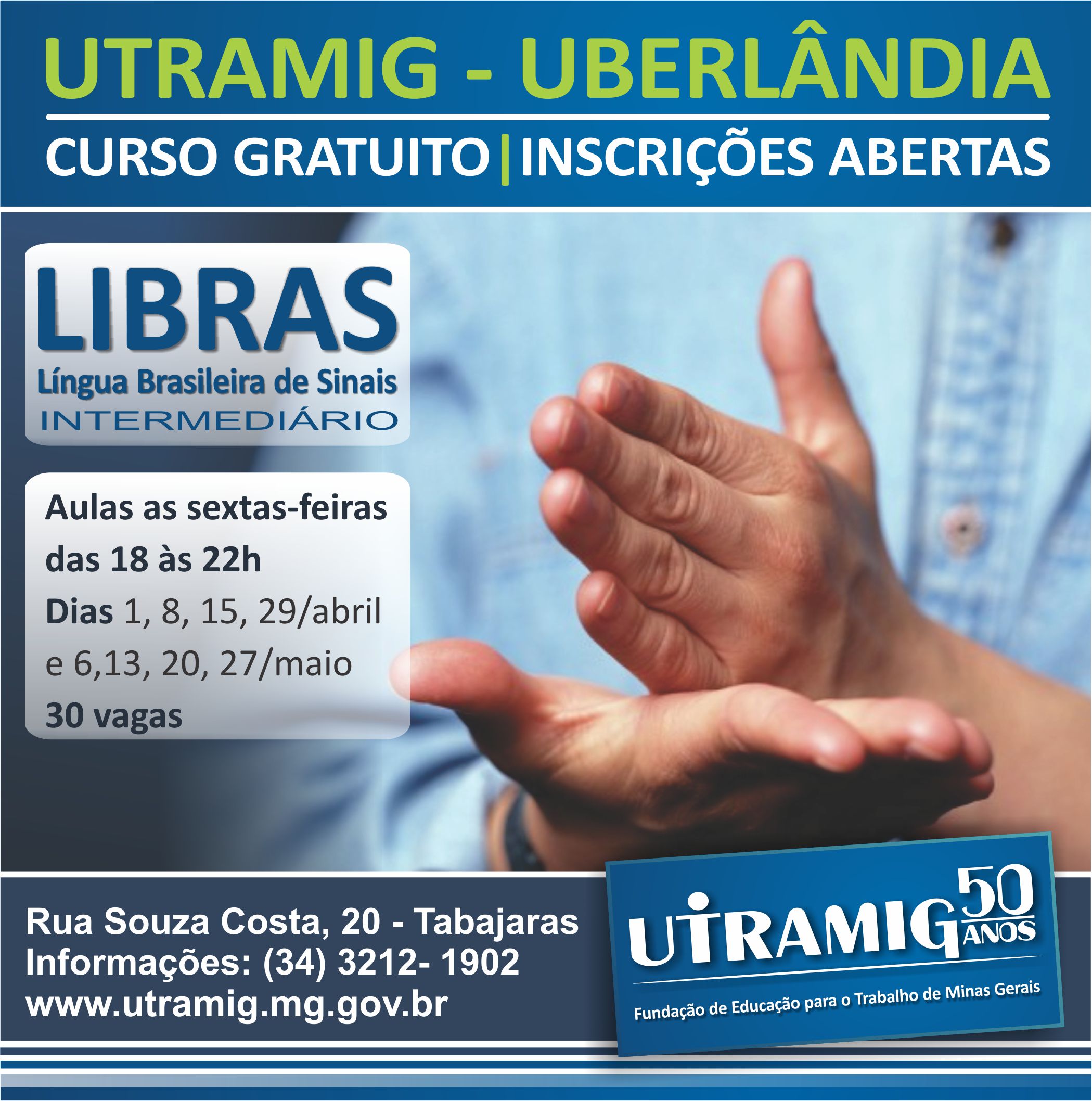 Curso LIBRAS INTERMEDIARIO Uberlandia Marco Abril